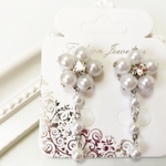 ♡再再販♡パールフラワーピアス／イヤリング（シルバー）