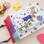 本革持ち手付き縦型ビタットおしりふきポーチ*カラフルハッピー