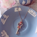 ガーリー キー  ピンク  key necklace