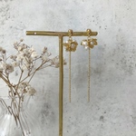 華奢に揺れる花束のピアス/イヤリング　〜Winter rose gold〜