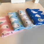 【送料無料☆】16×16 ガーゼハンカチ あざらし 4枚セット