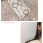 shasha shop ♡ 三連ハートのピアスイヤリング