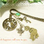 ☆アンティーク調アリスのブックマーク(アリス時計)☆