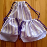 巾着袋の三点セット 【パープル】