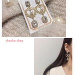 shasha shop ♡ キラキラハートのピアスイヤリング