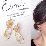 【EIMI】ゴールドフラワー&クリアゴールド ＊ ピアス/イヤリング