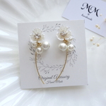 オシャレ＊可愛い小花とパールのピアス/イヤリング