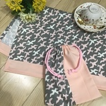【再】素敵な小学校机サイズ❤️60×40ランチョンマットセット(ピンク&グレー)