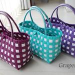 葡萄ギンガムトート（SSサイズ）～プラカゴ～