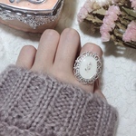 vintage rose ring【white】