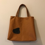 柔らか薄手帆布のビッグトートバッグ（芥子色）