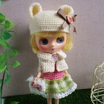 るびぃM001[ミディブライス おでかけクマさん４点セット] アウトフィット Blythe outfit　よしえ屋