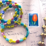 30㌫off【1連20コセット】JIRI＊IVANA czech beads#チェコビーズ　table cut flower 8㎜mix assort