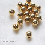 (( 14pcs )) 8mm ゴールド ラウンドビーズ 〔BE-026G〕