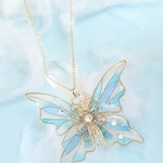 氷晶のステンドグラス蝶ネックレス（Necklace Stained glass of butterfly）