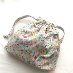 リバティ　フリル巾着　　small