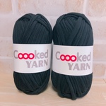 ブラック　Tシャツヤーン【黒色】【1玉30ｍ】Coooked YARN