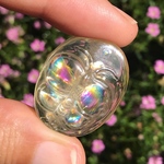 天然石 虹入り シトリン 蝶 裸石 