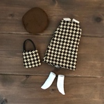 リカちゃん服　千鳥格子のワンピースコーデ
