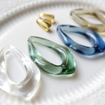 New！8個★ぷっくり　しずくアクリルチャーム　金具付き