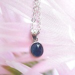 💜愛と結婚の守護石💜アイオライトの天然石ペンダント　（チェーン・silver925）　　 　