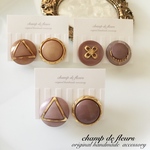 3type ポーランドボタン アシンメトリーearring