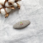 再販＊さくらんぼ刺繍ぱっちんピン(ネイビー)