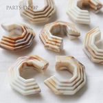 ( 6pcs ) 39×33mm 大ぶり 多角形 アクリルパーツ〔CA-058BE〕    
