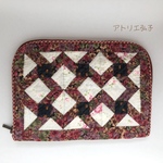 パッチワーク◯お薬手帳・母子手帳・通帳入れ【収納・ポケットたくさん】