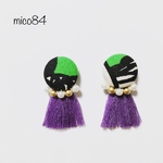 レトロカラフルピアス
