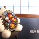 【受注生産】紅椿のアンティークブローチ
