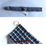 箸袋　ギンガムチェック×グリーン系チェック