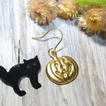 かぼちゃと黒猫ピアス*