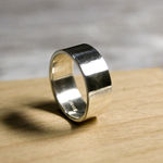 鏡面 シルバーフラットリング 7.0mm幅 ミラー シルバー950｜SILVER RING 指輪 シンプル アクセサリー｜207