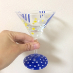 カルピスカラーのカクテルグラス