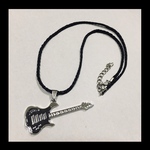 【guitar_metal ネックレス。】﻿ギター ミュージック メタル チョーカー かっこいい 音楽 ロック  パンク ブラック 黒 個性的