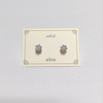 ミルキーアメジスト シンプルピアス