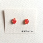 マグネットピアス オーバル オレンジ