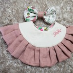ピンクの可愛い名前入れスタイ♪