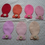 ＜再販＞魚のボタンつなぎ（赤系）