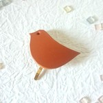 レザーの鳥ポニーフック（ブラウン）