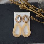 【SALE!!】30％OFF ビジューと刺繍のフープピアス