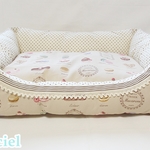 ＳＡＬＥ!!　サンプル品☆スクエアベッド　マカロン　ベージュ（Ｍ）
