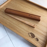 ★ ハリネズミの親子　箸箱&おはし(杉)セット　送料無料