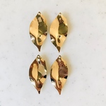 Grossy Gold Leaf Pendant Tops《Small》