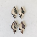 Grossy Silver Leaf Pendant Tops《Small》