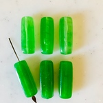 Vintage Green Rectangle Tube Beads