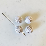 Vintage White Gold Spiral 12mm Beads 