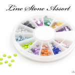ラインストーン＊大容量12色セットアソート【3mm】専用ケース付き＊レジン ハンドメイド 素材 材料 デコパーツ ネイル スワロフスキー　I-010