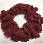 送料無料☆総レース　シュシュ　レッド